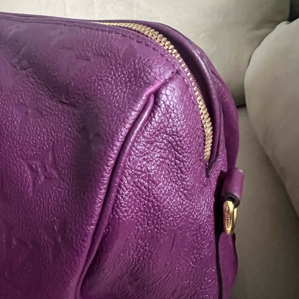 Louis Vuitton amethyst speedy empreinte  30 bag AUTHENTIC - Picture 4 of 15